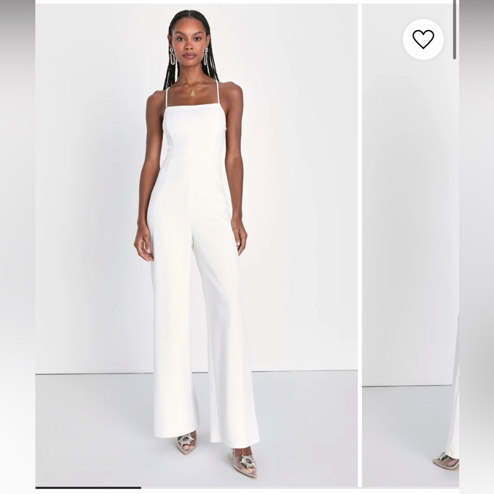 White LuLus jumpsuit